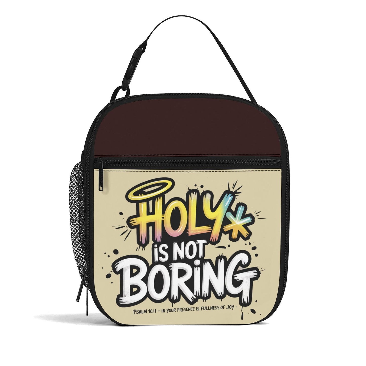 Holy Is Not Boring Insulated Christian Lunch Box for Kids - ClaimedbyGodDesigns