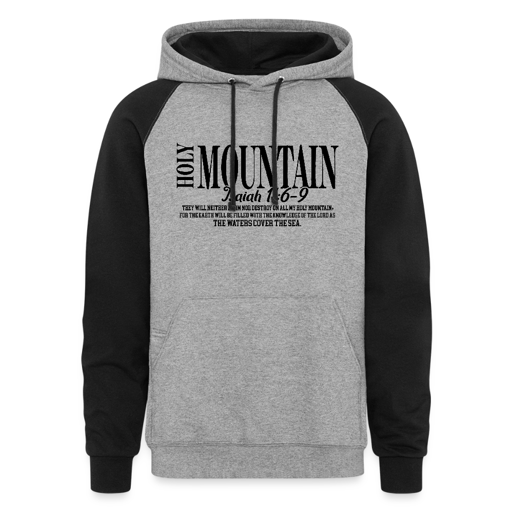 Holy Mountain Christian Unisex Colorblock Hooded Sweatshirt - ClaimedbyGodDesigns