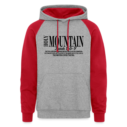 Holy Mountain Christian Unisex Colorblock Hooded Sweatshirt - ClaimedbyGodDesigns