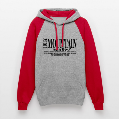 Holy Mountain Christian Unisex Colorblock Hooded Sweatshirt - ClaimedbyGodDesigns