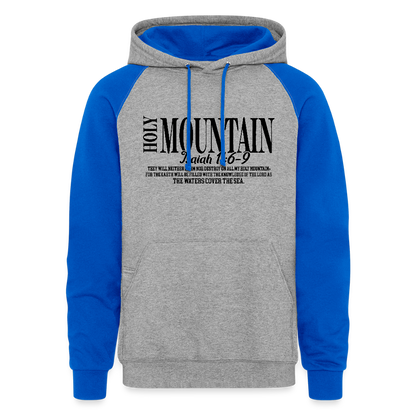 Holy Mountain Christian Unisex Colorblock Hooded Sweatshirt - ClaimedbyGodDesigns