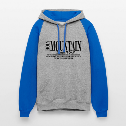 Holy Mountain Christian Unisex Colorblock Hooded Sweatshirt - ClaimedbyGodDesigns