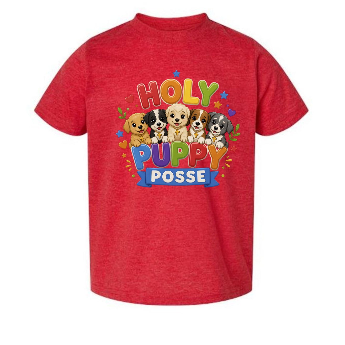 Holy Puppy Posse  Christian Toddler T-shirt - ClaimedbyGodDesigns