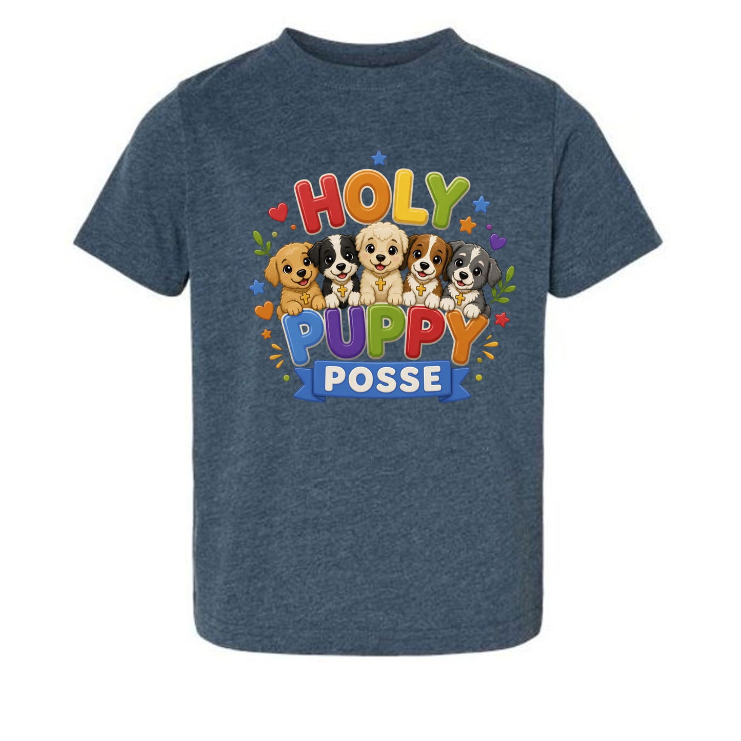 Holy Puppy Posse  Christian Toddler T-shirt - ClaimedbyGodDesigns