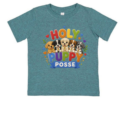 Holy Puppy Posse  Christian Toddler T-shirt - ClaimedbyGodDesigns