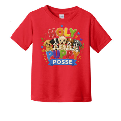 Holy Puppy Posse  Christian Toddler T-shirt - ClaimedbyGodDesigns