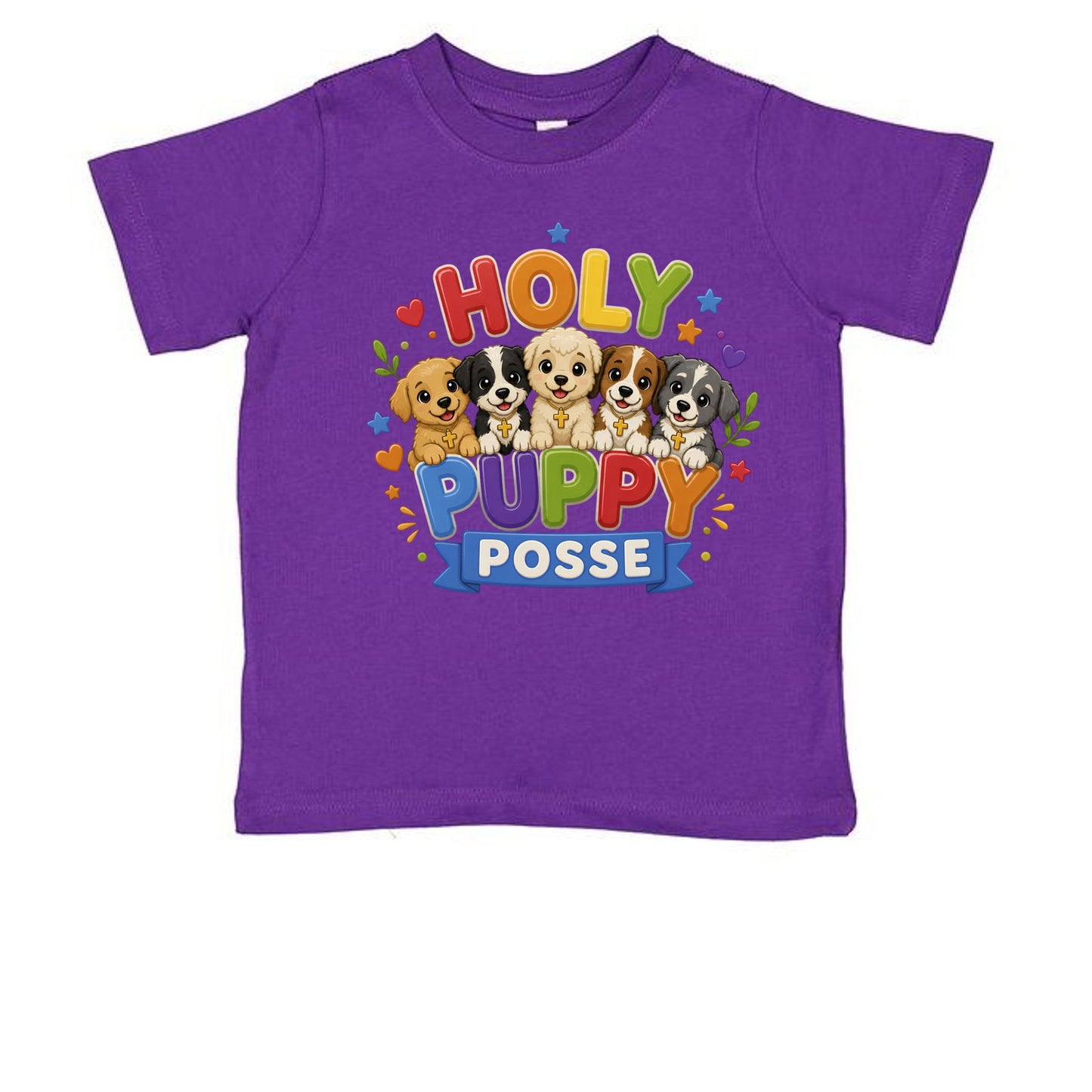 Holy Puppy Posse  Christian Toddler T-shirt - ClaimedbyGodDesigns