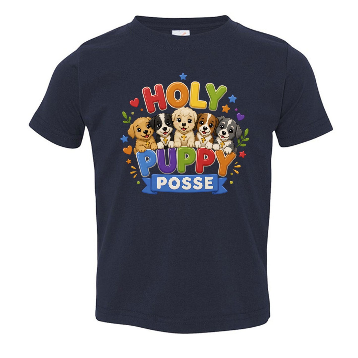 Holy Puppy Posse  Christian Toddler T-shirt - ClaimedbyGodDesigns