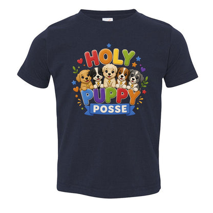 Holy Puppy Posse  Christian Toddler T-shirt - ClaimedbyGodDesigns