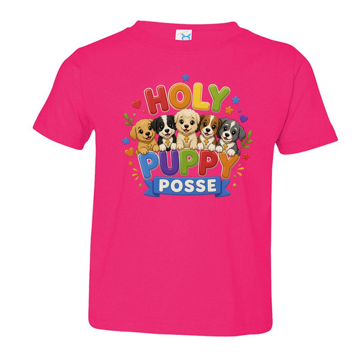 Holy Puppy Posse  Christian Toddler T-shirt - ClaimedbyGodDesigns
