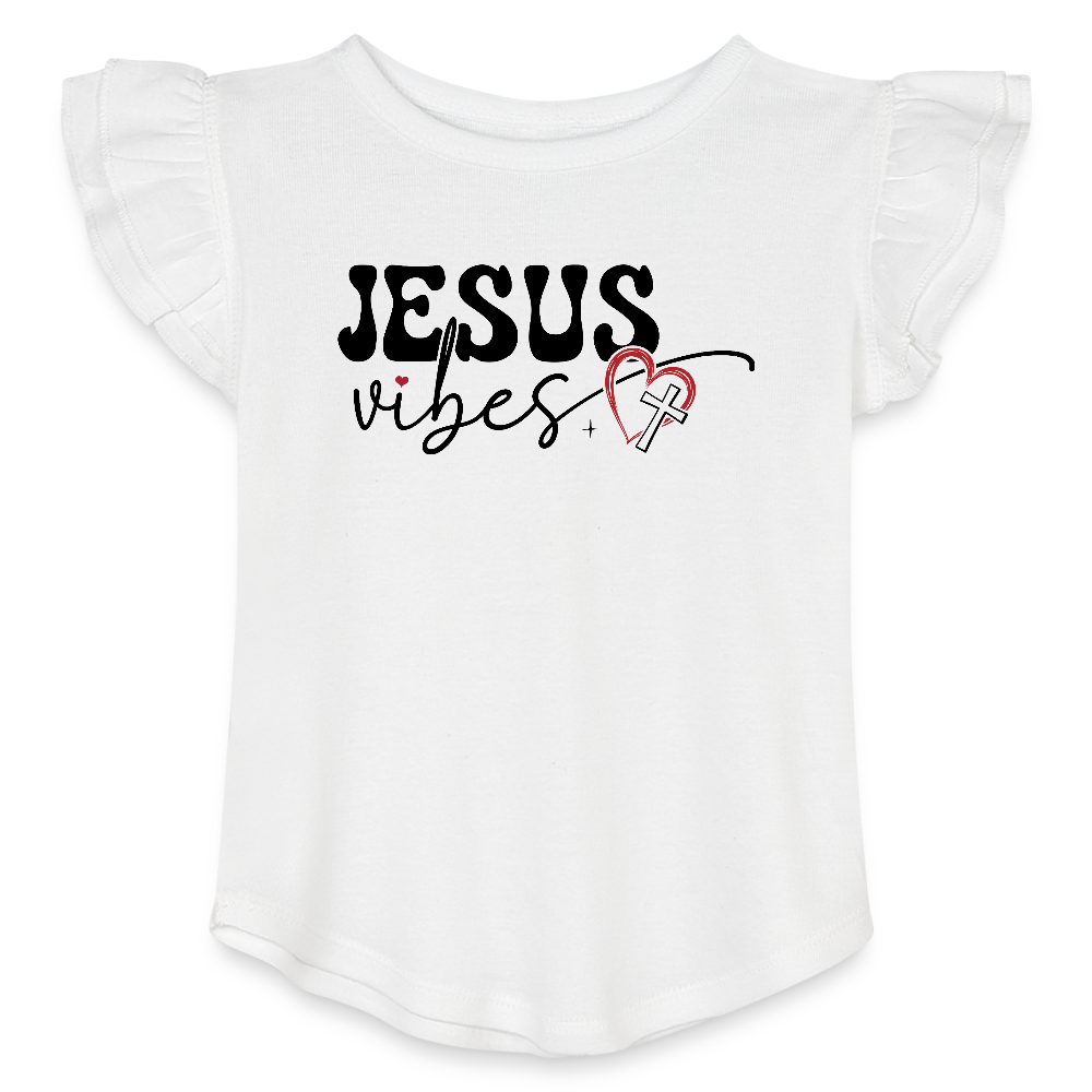Holy Vibes Christian Toddler Girls Flutter T-shirt - ClaimedbyGodDesigns