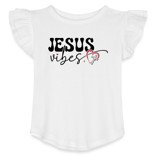 Holy Vibes Christian Toddler Girls Flutter T-shirt - ClaimedbyGodDesigns