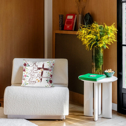 My Redeemer Lives Christian Throw Pillow - ClaimedbyGodDesigns