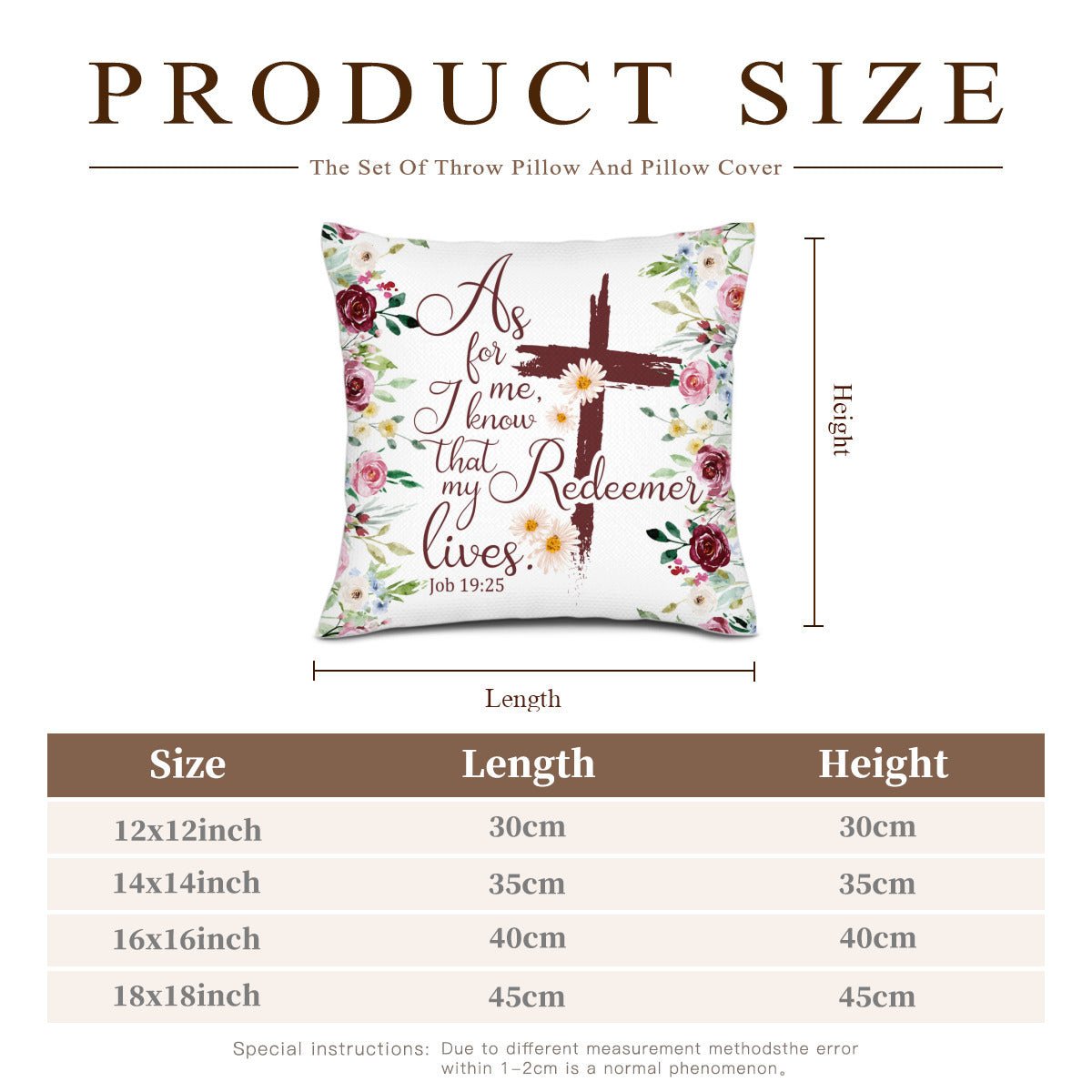 My Redeemer Lives Christian Throw Pillow - ClaimedbyGodDesigns