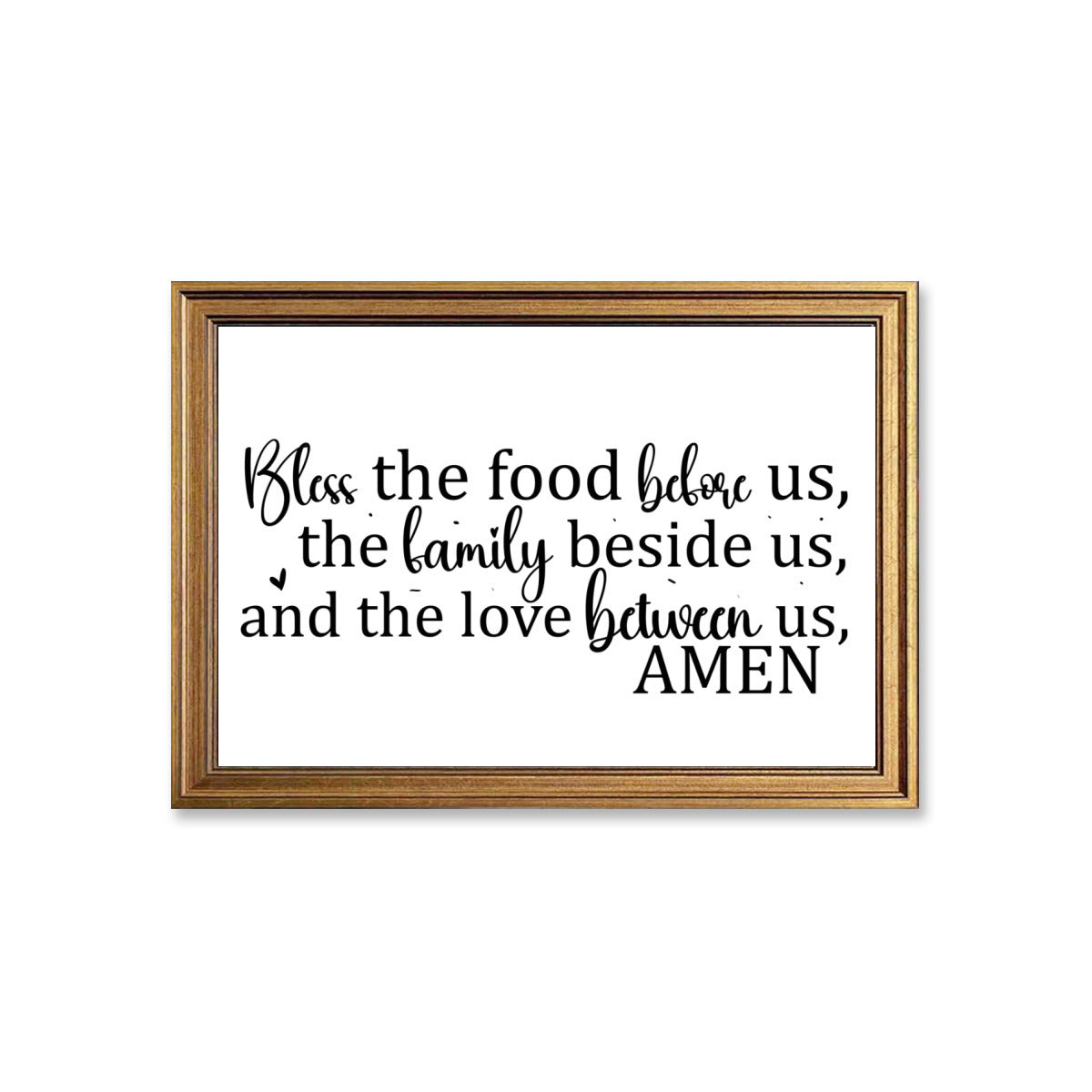 Bless the food before us, the family beside us Christian Canvas