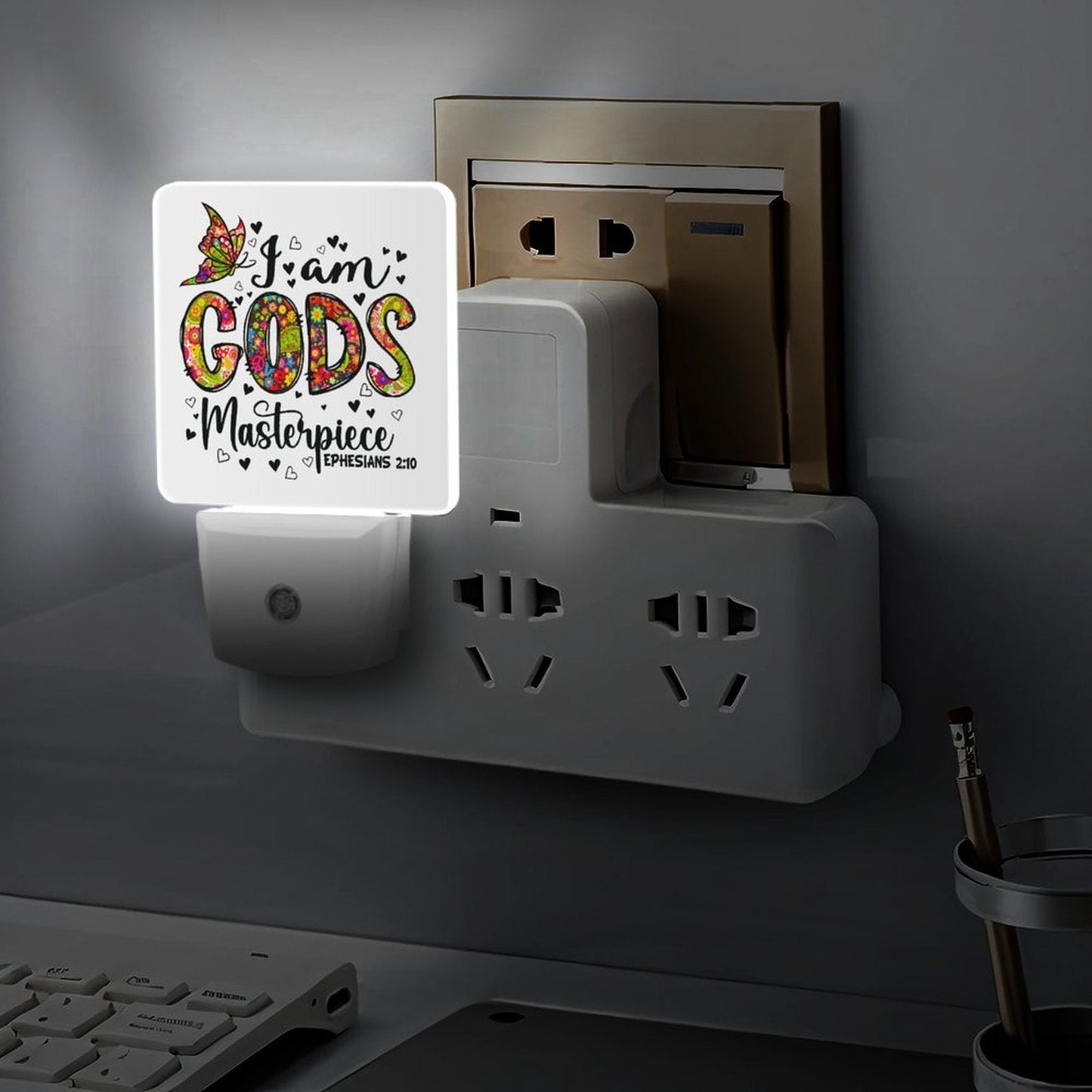 I Am His Masterpiece Christian Night Light For Kids - ClaimedbyGodDesigns