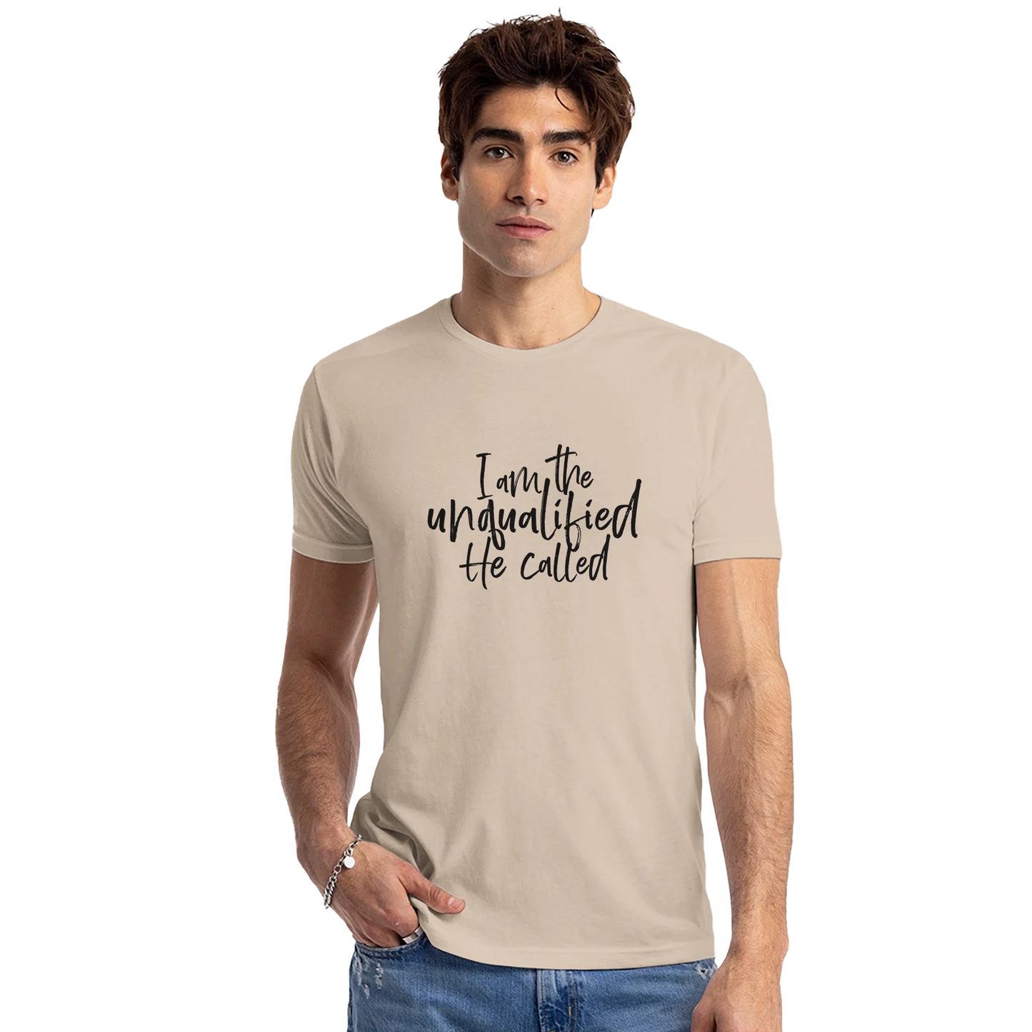 I Am The Unqualified He Called Christian Unisex Crewneck T-Shirt - ClaimedbyGodDesigns