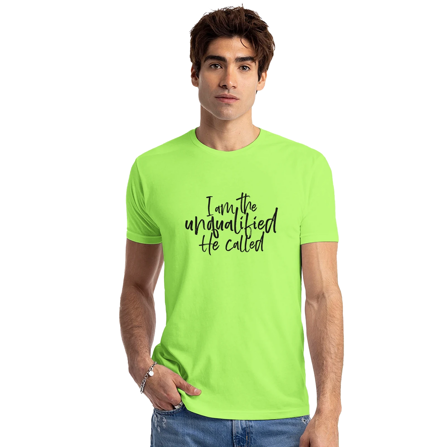 I Am The Unqualified He Called Christian Unisex Crewneck T-Shirt - ClaimedbyGodDesigns