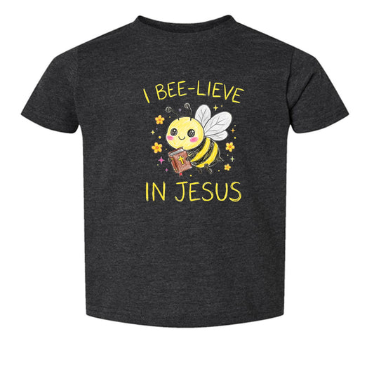 I Bee-lieve In Jesus Toddler Christian T-shirt - ClaimedbyGodDesigns
