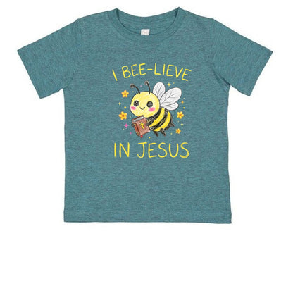 I Bee-lieve In Jesus Toddler Christian T-shirt - ClaimedbyGodDesigns