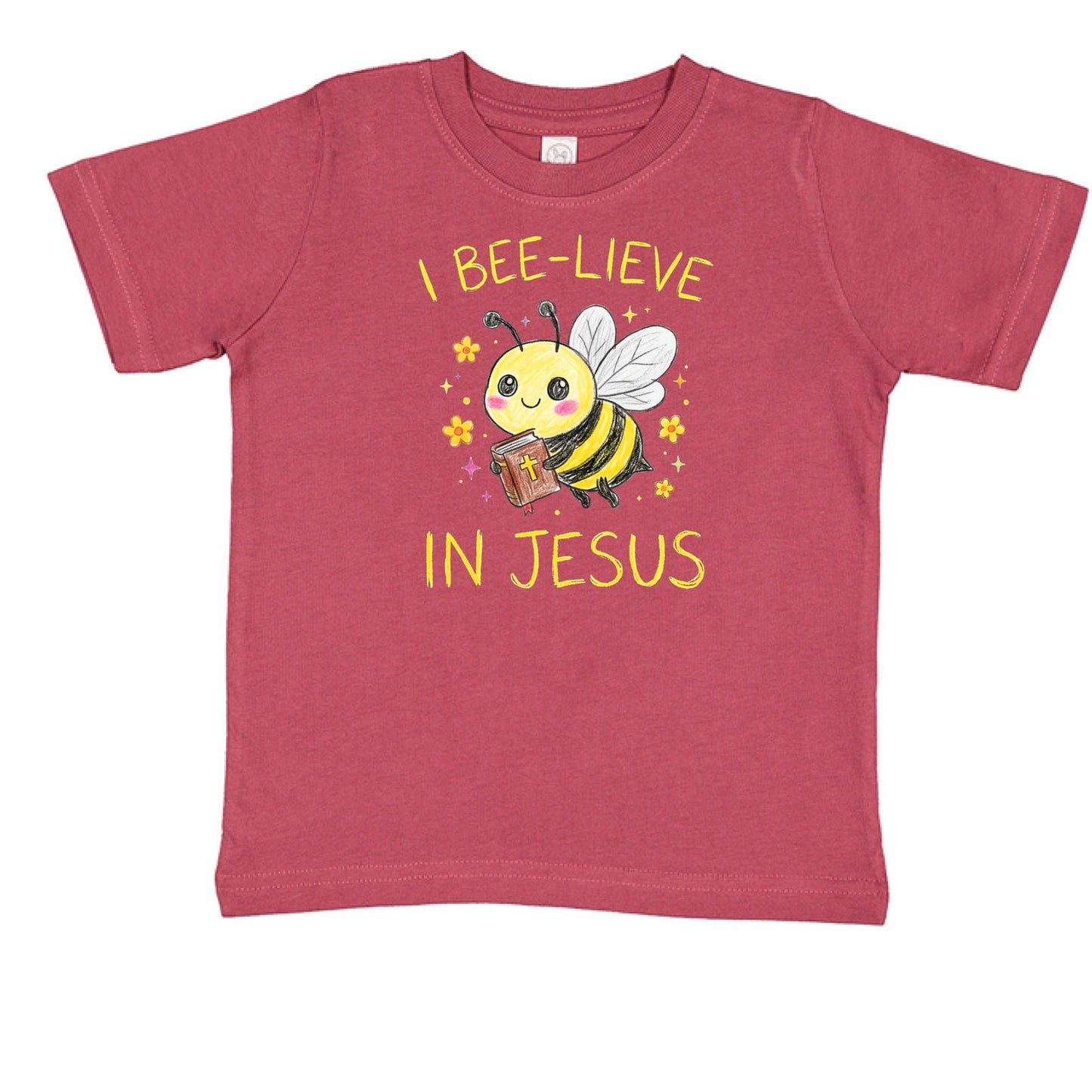 I Bee-lieve In Jesus Toddler Christian T-shirt - ClaimedbyGodDesigns