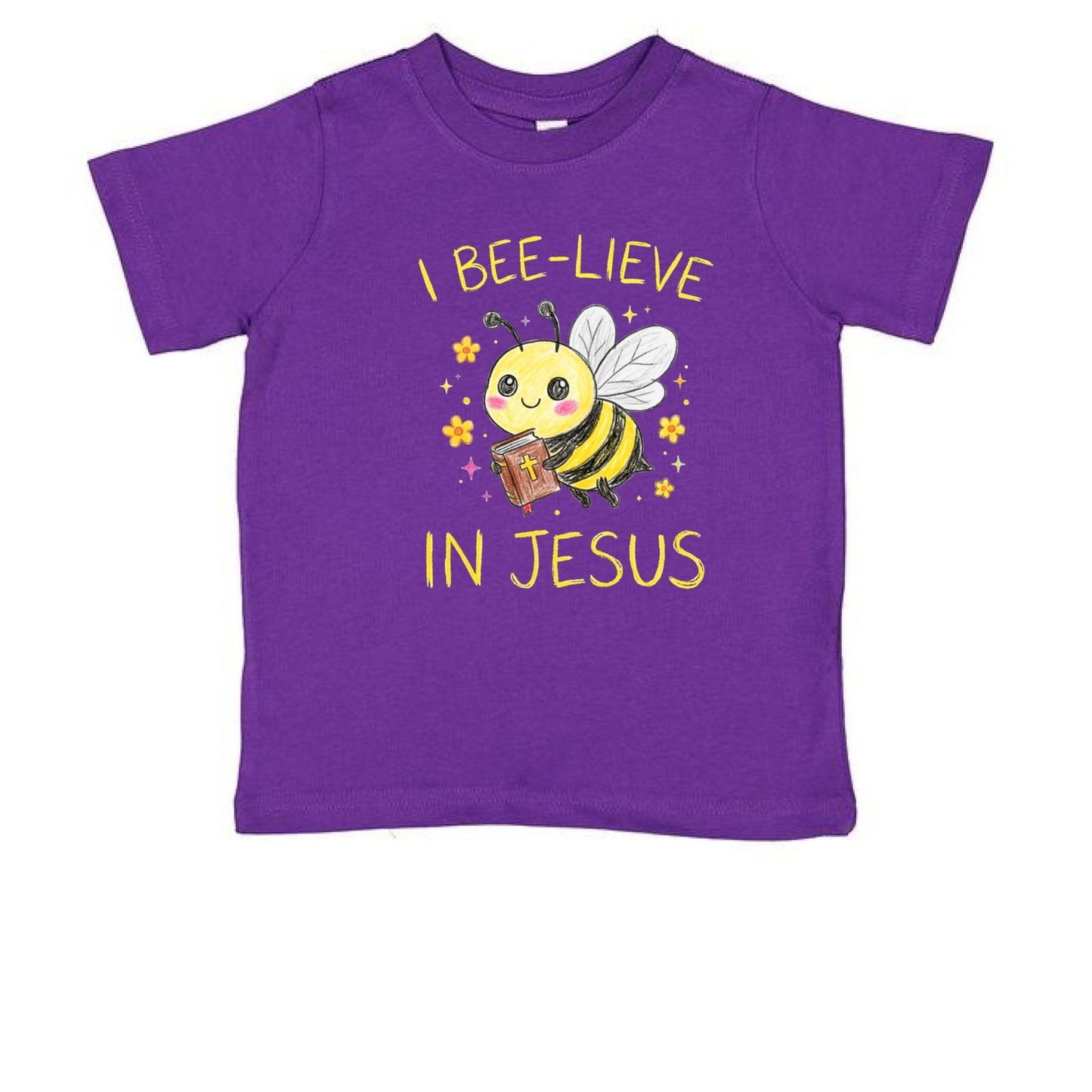 I Bee-lieve In Jesus Toddler Christian T-shirt - ClaimedbyGodDesigns