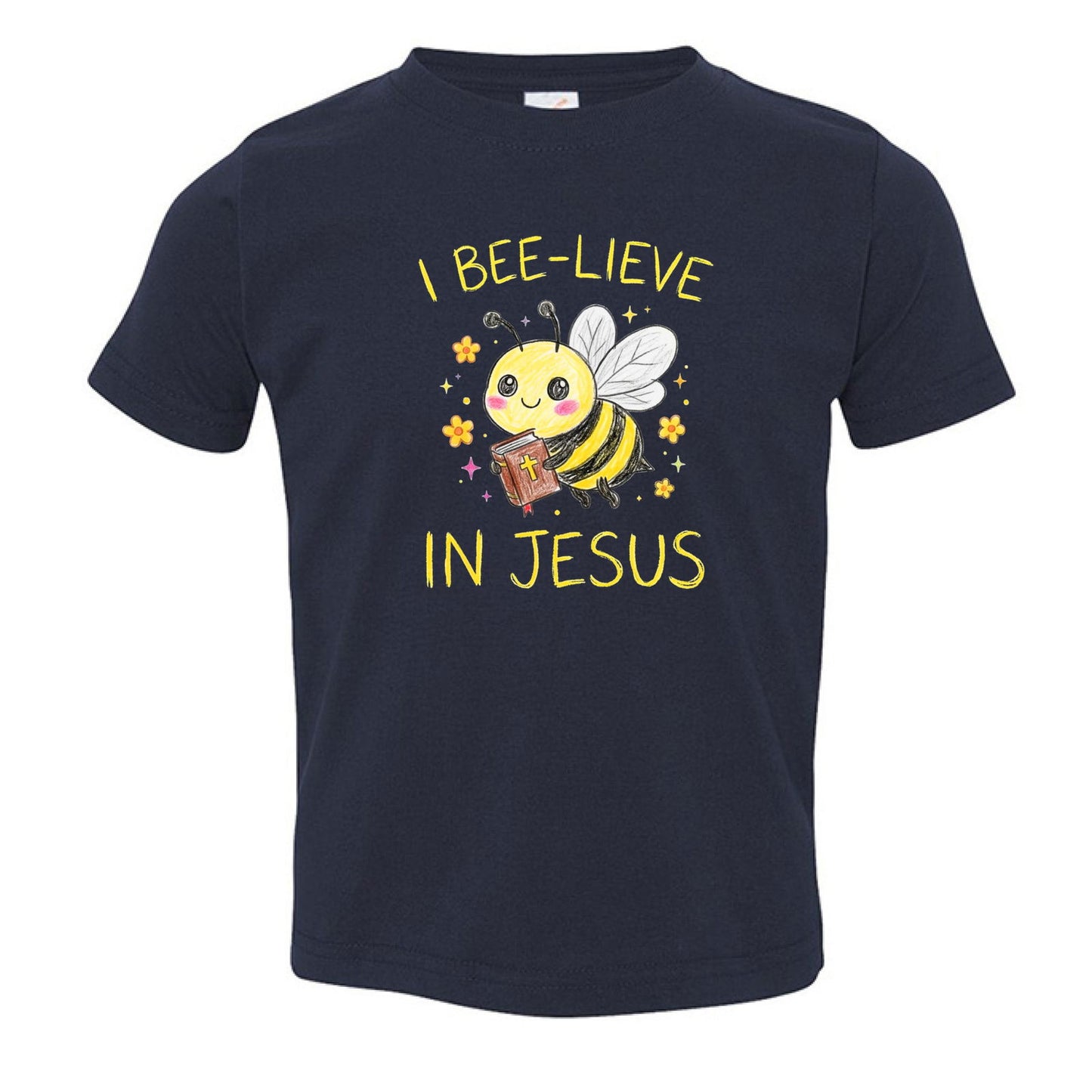 I Bee-lieve In Jesus Toddler Christian T-shirt - ClaimedbyGodDesigns
