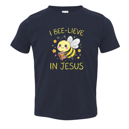 I Bee-lieve In Jesus Toddler Christian T-shirt - ClaimedbyGodDesigns