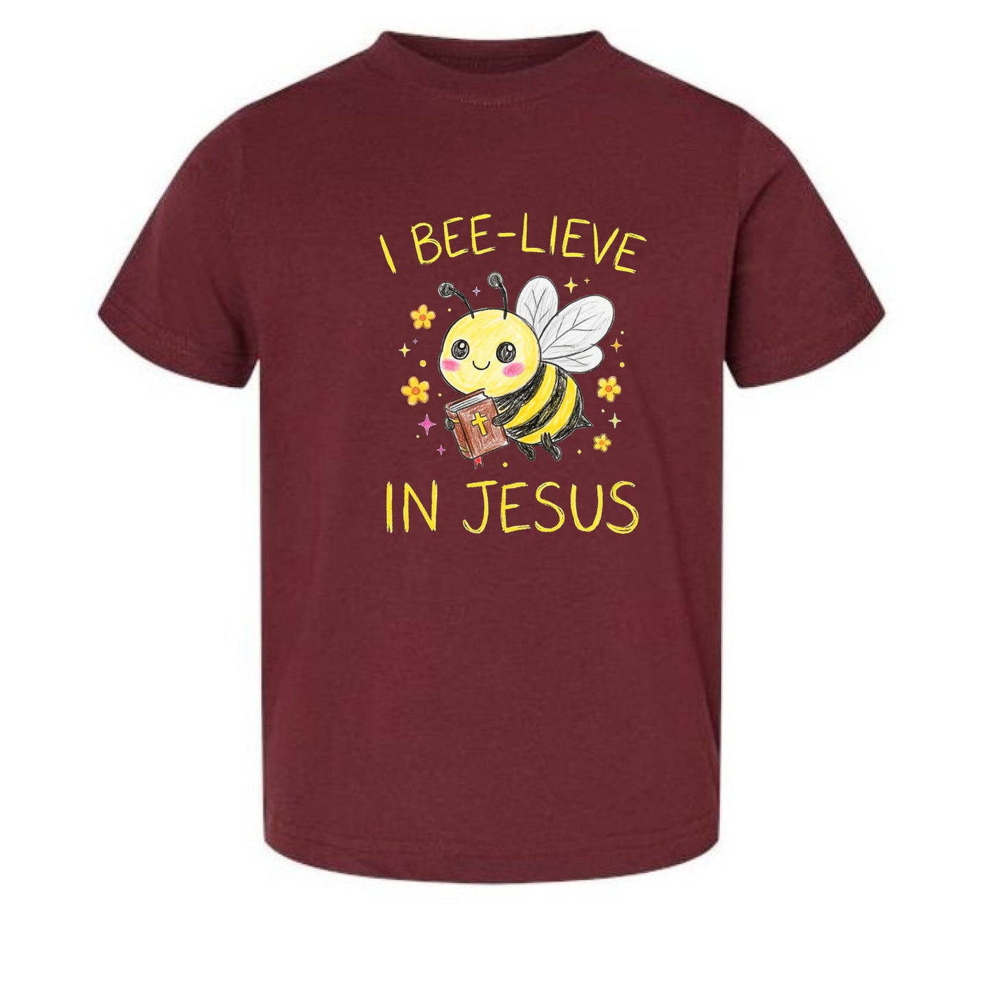 I Bee-lieve In Jesus Toddler Christian T-shirt - ClaimedbyGodDesigns