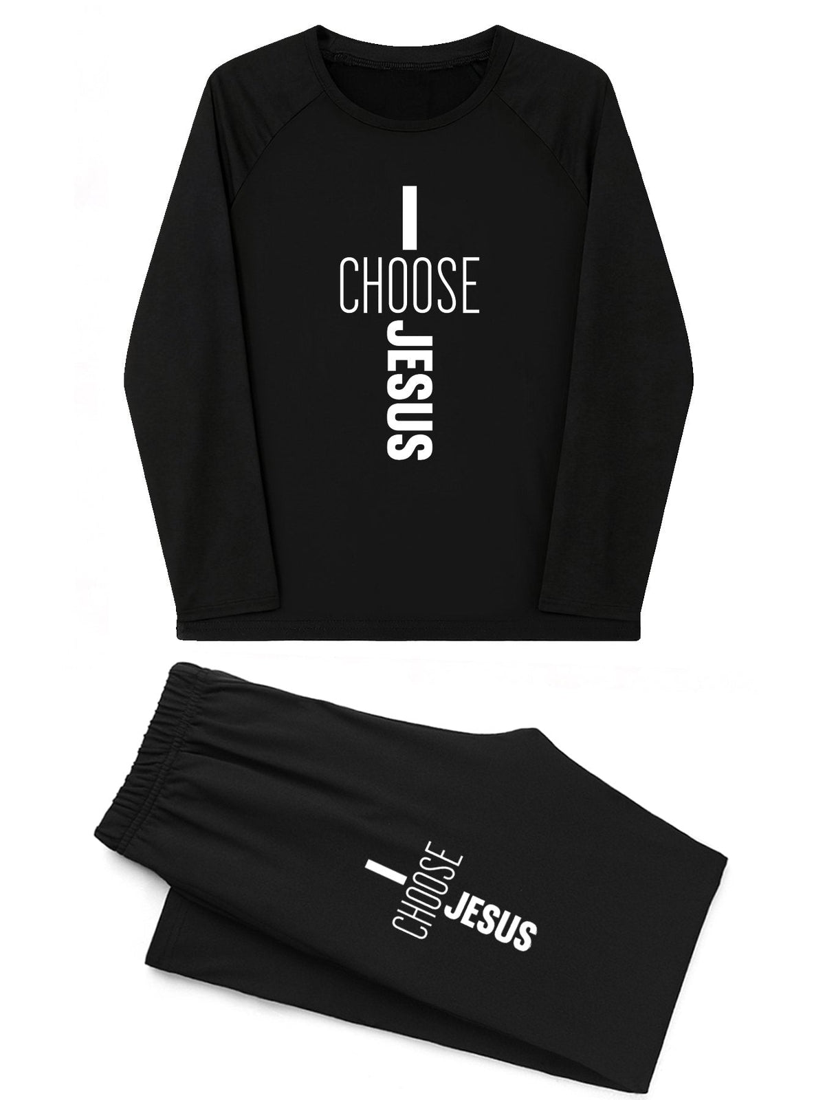 I Choose Him Unisex Plaid Christian Pajamas - ClaimedbyGodDesigns