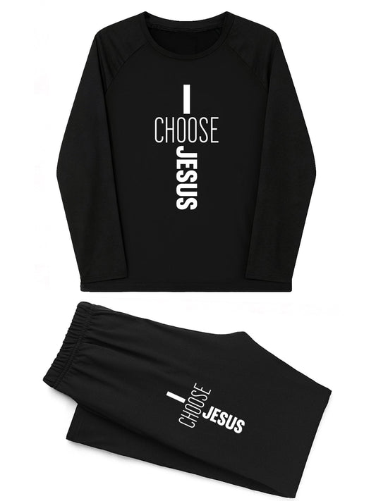 I Choose Him Unisex Plaid Christian Pajamas - ClaimedbyGodDesigns