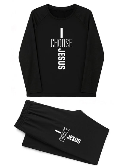 I Choose Him Unisex Plaid Christian Pajamas - ClaimedbyGodDesigns