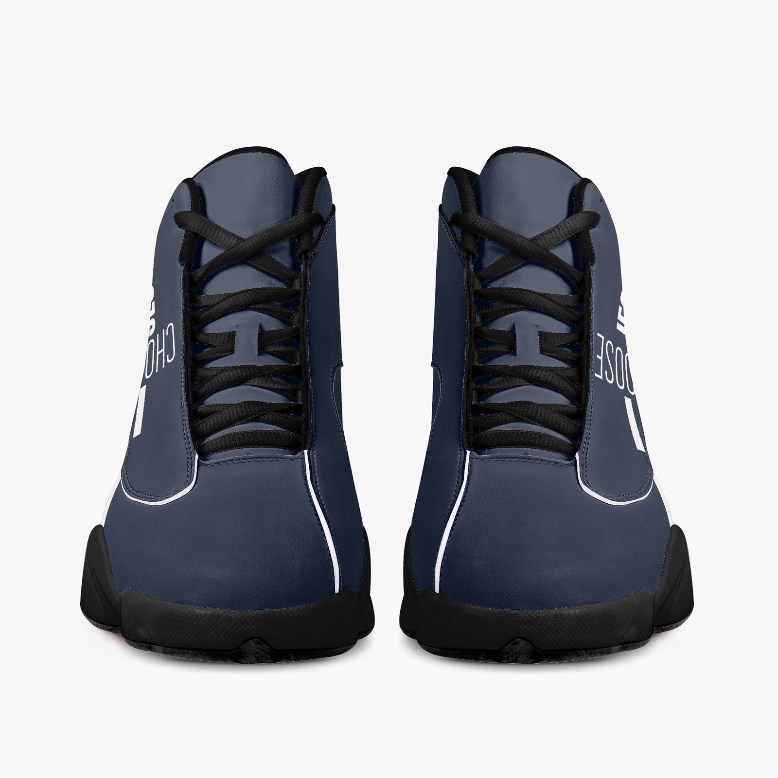 I Choose Jesus Christian Black Sole High-Top Leather Basketball Sneakers - ClaimedbyGodDesigns