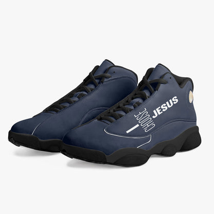 I Choose Jesus Christian Black Sole High-Top Leather Basketball Sneakers - ClaimedbyGodDesigns