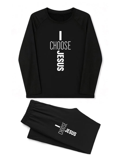 I Choose Jesus Youth Christian Plaid Pajamas - ClaimedbyGodDesigns
