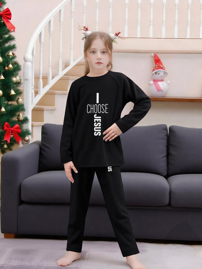 I Choose Jesus Youth Christian Plaid Pajamas - ClaimedbyGodDesigns