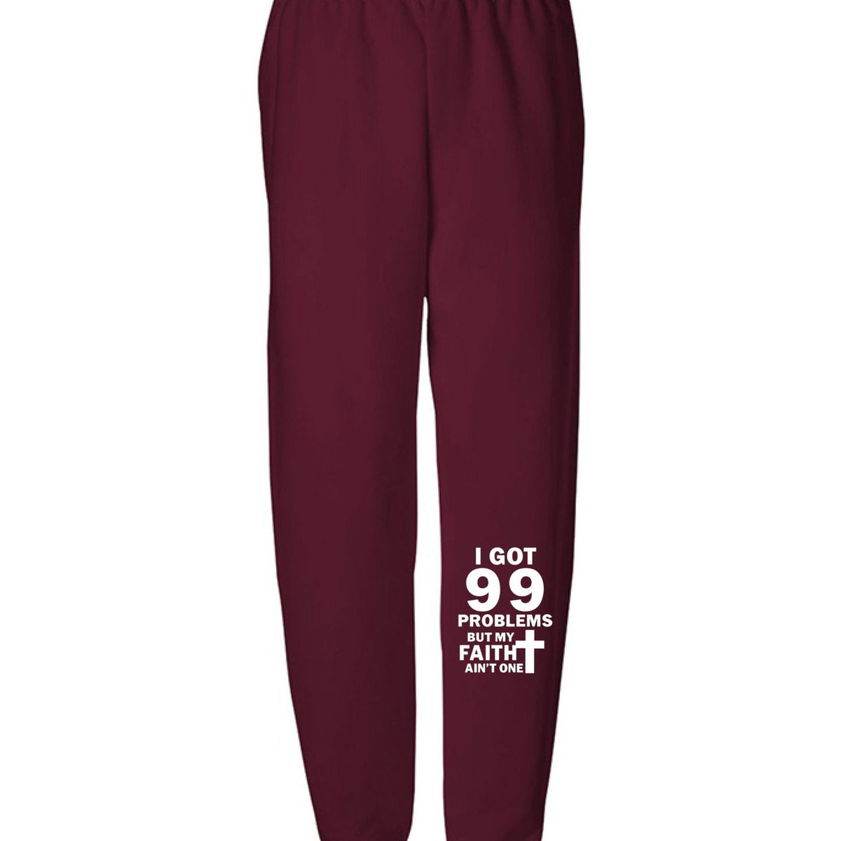 I Got 99 Problems But My Faith Ain't One Youth Christian Sweatpants - ClaimedbyGodDesigns