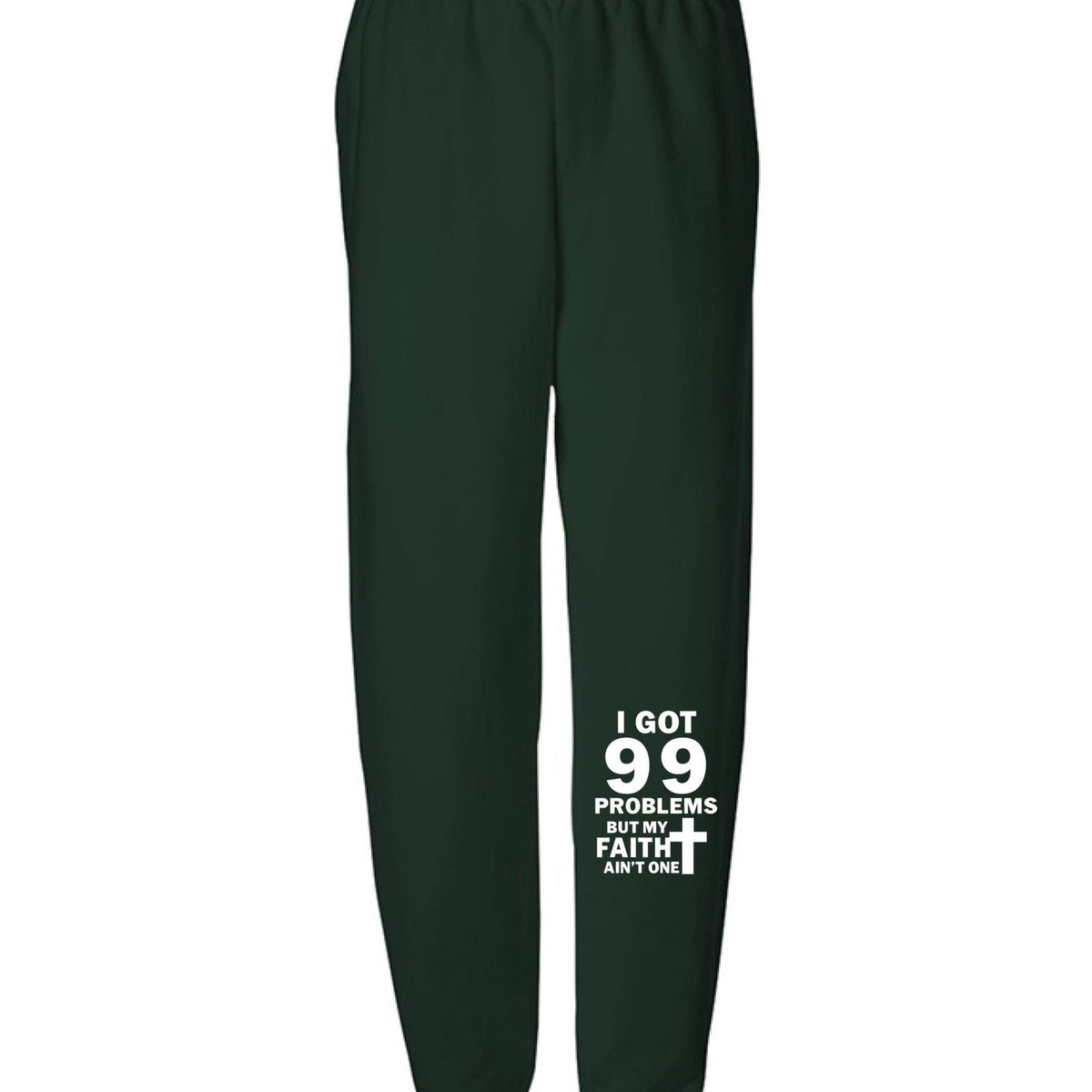 I Got 99 Problems But My Faith Ain't One Youth Christian Sweatpants - ClaimedbyGodDesigns
