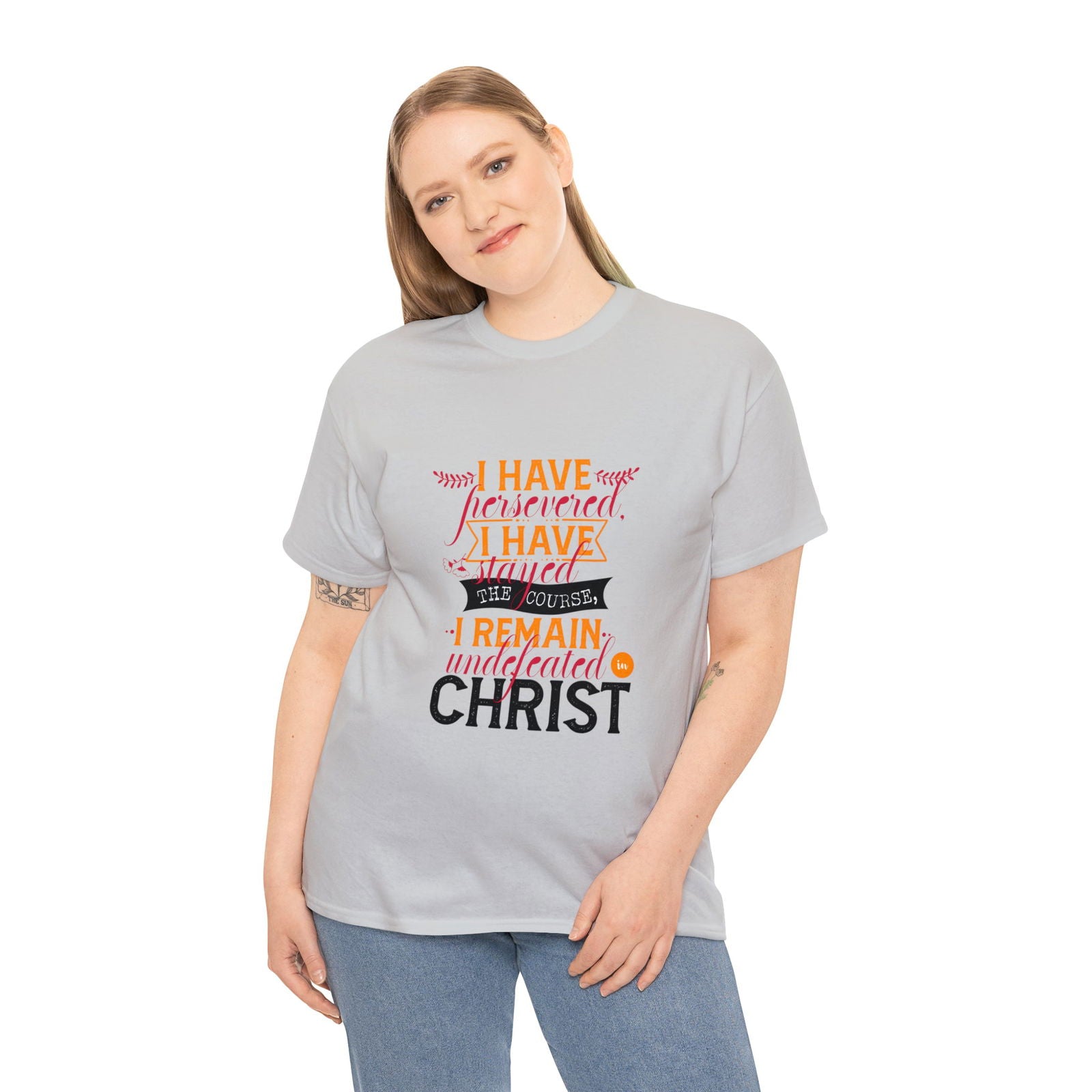 I Have Persevered I Have Stayed The Course I Remain Undefeated In Christ Unisex Heavy Cotton Tee - ClaimedbyGodDesigns