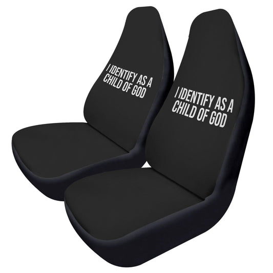 I Identify As A Child Of God Soft and Lightweight Christian Front Car Seat Covers (2pcs) - ClaimedbyGodDesigns