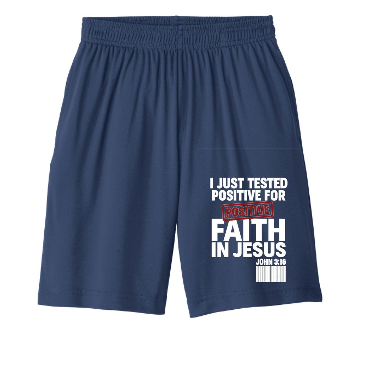 I Just Tested Positive For Faith In Him Youth Christian Shorts - ClaimedbyGodDesigns