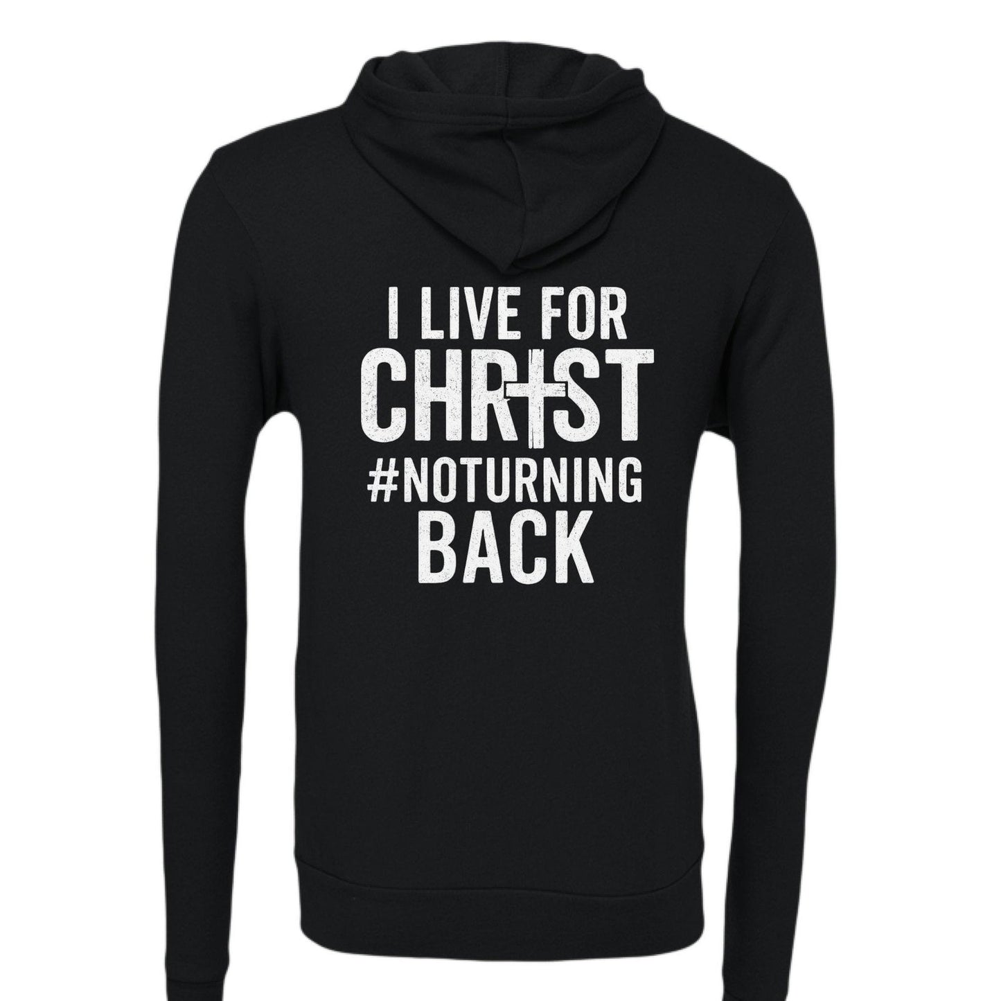 I Live For Him Unisex Christian Fleece Full-zip Hooded Sweatshirt - ClaimedbyGodDesigns