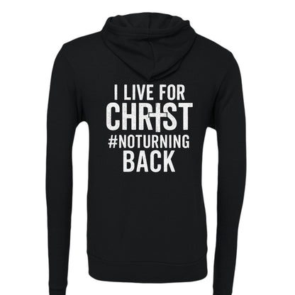 I Live For Him Unisex Christian Fleece Full-zip Hooded Sweatshirt - ClaimedbyGodDesigns