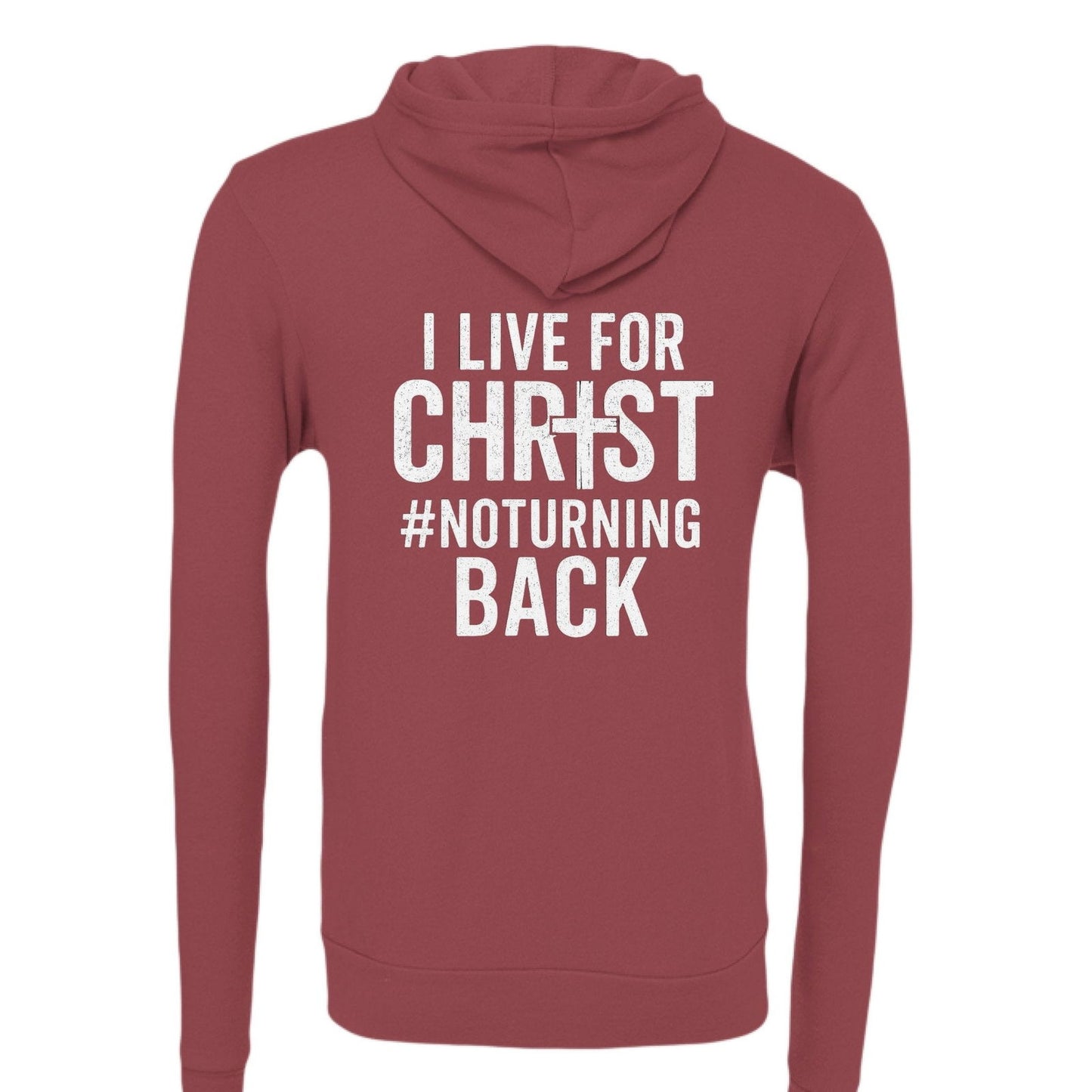 I Live For Him Unisex Christian Fleece Full-zip Hooded Sweatshirt - ClaimedbyGodDesigns
