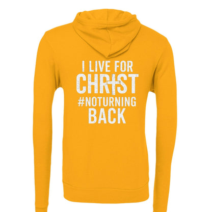 I Live For Him Unisex Christian Fleece Full-zip Hooded Sweatshirt - ClaimedbyGodDesigns
