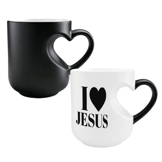 I Love Him Christian Color Changing Heart Handle Mug - ClaimedbyGodDesigns