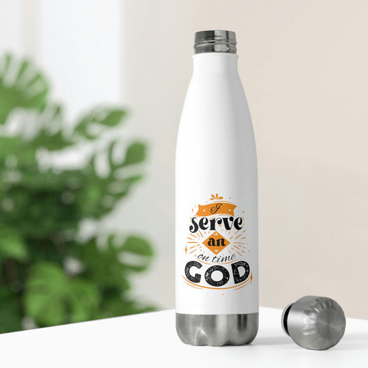 I Serve An On Time God Insulated Bottle - ClaimedbyGodDesigns