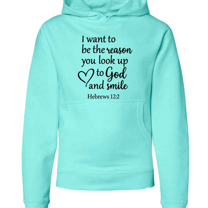 I Want To Be The Reason Youth Christian Pullover Hooded Sweatshirt - ClaimedbyGodDesigns