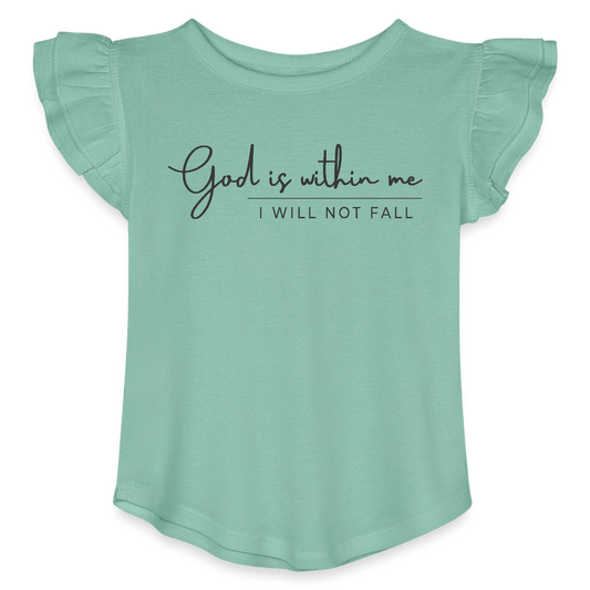 I Will Not Fail Christian Toddler Girls Flutter T-shirt - ClaimedbyGodDesigns