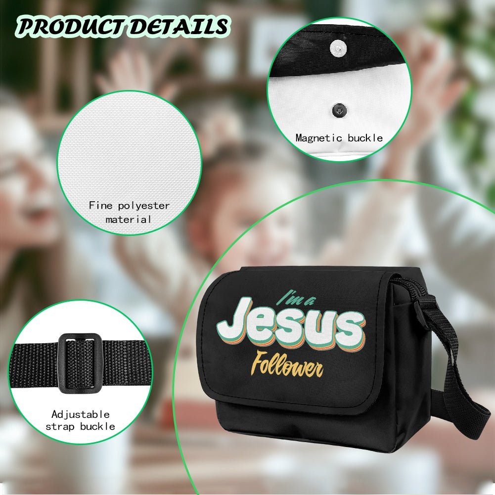 I'm A Jesus Follower Christian Kids Flap Crossbody Bag - ClaimedbyGodDesigns